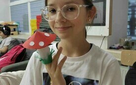 Na zdjęciu dzieci w trakcie zabaw edukacyjnych