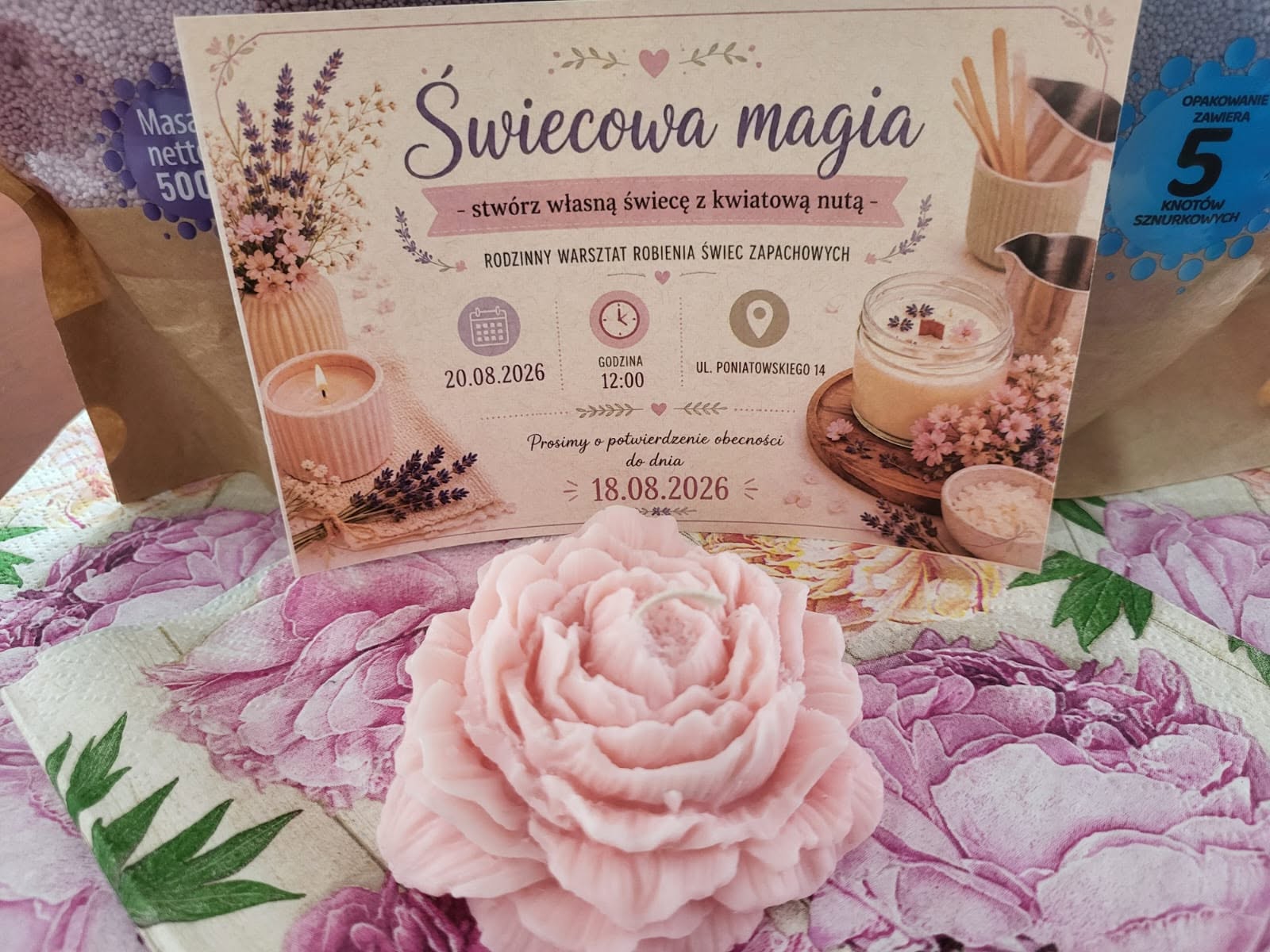 Zdjęcia z&nbsp;warsztat&oacute;w tworzenia zapachowych świec