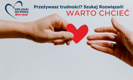 Na zdjęciu dwie dłonie: dłoń po lewej przekazuje czerwone serduszko dłoni po prawej